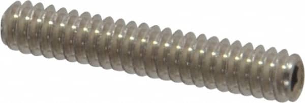 Value Collection - #4-40 UNC, 5/8" OAL, Cup Point Set Screw - Grade 18-8 Stainless Steel, 0.05" Key - Benchmark Tooling