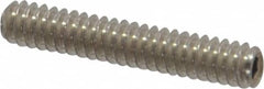 Value Collection - #4-40 UNC, 5/8" OAL, Cup Point Set Screw - Grade 18-8 Stainless Steel, 0.05" Key - Benchmark Tooling