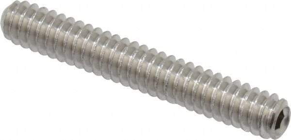 Value Collection - #4-40 UNC, 3/4" OAL, Cup Point Set Screw - Grade 18-8 Stainless Steel, 0.05" Key - Benchmark Tooling