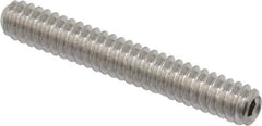 Value Collection - #4-40 UNC, 3/4" OAL, Cup Point Set Screw - Grade 18-8 Stainless Steel, 0.05" Key - Benchmark Tooling