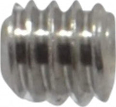 Value Collection - #5-40 UNC, 1/8" OAL, Cup Point Set Screw - Grade 18-8 Stainless Steel, 1/16" Key - Benchmark Tooling