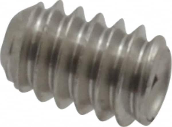 Value Collection - #5-40 UNC, 3/16" OAL, Cup Point Set Screw - Grade 18-8 Stainless Steel, 1/16" Key - Benchmark Tooling