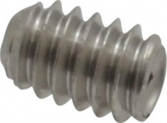 Value Collection - #5-40 UNC, 3/16" OAL, Cup Point Set Screw - Grade 18-8 Stainless Steel, 1/16" Key - Benchmark Tooling