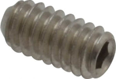 Value Collection - #5-40 UNC, 1/4" OAL, Cup Point Set Screw - Grade 18-8 Stainless Steel, 1/16" Key - Benchmark Tooling