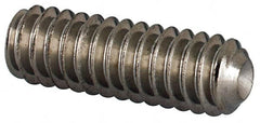 Value Collection - #5-40 UNC, 3/8" OAL, Cup Point Set Screw - Grade 18-8 Stainless Steel, 1/16" Key - Benchmark Tooling