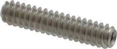 Value Collection - #6-32 UNC, 5/8" OAL, Cup Point Set Screw - Grade 18-8 Stainless Steel, 1/16" Key - Benchmark Tooling