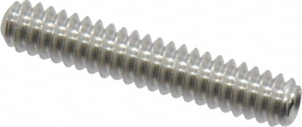 Value Collection - #6-32 UNC, 3/4" OAL, Cup Point Set Screw - Grade 18-8 Stainless Steel, 1/16" Key - Benchmark Tooling