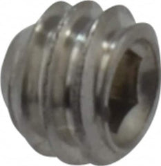 Value Collection - #8-32 UNC, 1/8" OAL, Cup Point Set Screw - Grade 18-8 Stainless Steel, 5/64" Key - Benchmark Tooling
