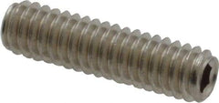 Value Collection - #8-32 UNC, 5/8" OAL, Cup Point Set Screw - Grade 18-8 Stainless Steel, 5/64" Key - Benchmark Tooling