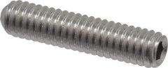 Value Collection - #8-32 UNC, 3/4" OAL, Cup Point Set Screw - Grade 18-8 Stainless Steel, 5/64" Key - Benchmark Tooling