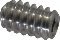 Value Collection - #10-24 UNC, 5/16" OAL, Cup Point Set Screw - Grade 18-8 Stainless Steel, 3/32" Key - Benchmark Tooling