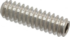 Value Collection - #10-24 UNC, 5/8" OAL, Cup Point Set Screw - Grade 18-8 Stainless Steel, 3/32" Key - Benchmark Tooling