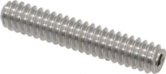 Value Collection - #10-24 UNC, 1" OAL, Cup Point Set Screw - Grade 18-8 Stainless Steel, 3/32" Key - Benchmark Tooling