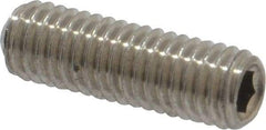 Value Collection - #10-32 UNF, 5/8" OAL, Cup Point Set Screw - Grade 18-8 Stainless Steel, 3/32" Key - Benchmark Tooling