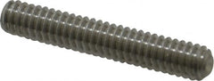 Value Collection - 1/4-20 UNC, 1-1/2" OAL, Cup Point Set Screw - Grade 18-8 Stainless Steel, 1/8" Key - Benchmark Tooling