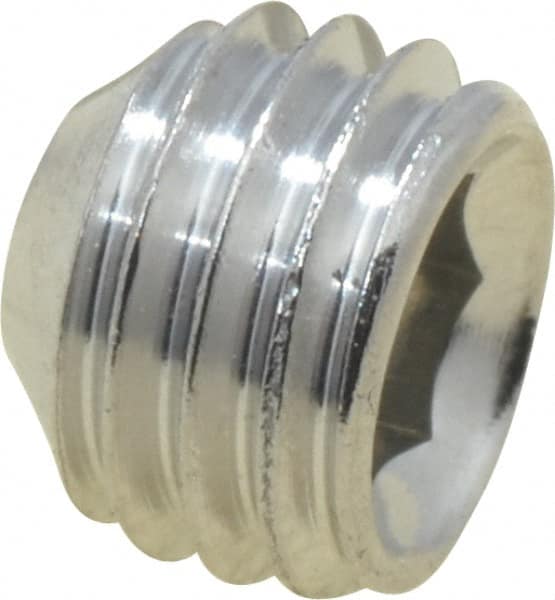 Value Collection - 1/4-28 UNF, 3/16" OAL, Cup Point Set Screw - Grade 18-8 Stainless Steel, 1/8" Key - Benchmark Tooling