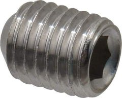 Value Collection - 1/4-28 UNF, 5/16" OAL, Cup Point Set Screw - Grade 18-8 Stainless Steel, 1/8" Key - Benchmark Tooling
