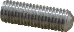 Value Collection - 1/4-28 UNF, 3/4" OAL, Cup Point Set Screw - Grade 18-8 Stainless Steel, 1/8" Key - Benchmark Tooling