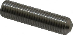 Value Collection - 1/4-28 UNF, 1" OAL, Cup Point Set Screw - Grade 18-8 Stainless Steel, 1/8" Key - Benchmark Tooling