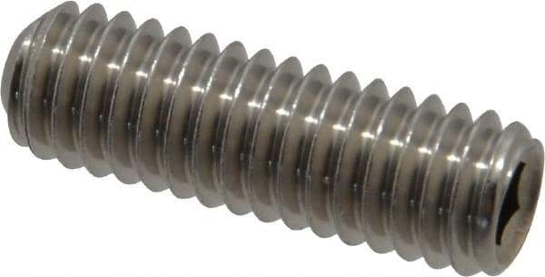 Value Collection - 5/16-18 UNC, 1" OAL, Cup Point Set Screw - Grade 18-8 Stainless Steel, 3/32" Key - Benchmark Tooling
