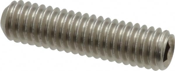 Value Collection - 5/16-18 UNC, 1-1/4" OAL, Cup Point Set Screw - Grade 18-8 Stainless Steel, 3/32" Key - Benchmark Tooling