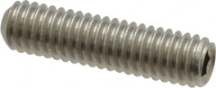 Value Collection - 5/16-18 UNC, 1-1/4" OAL, Cup Point Set Screw - Grade 18-8 Stainless Steel, 3/32" Key - Benchmark Tooling