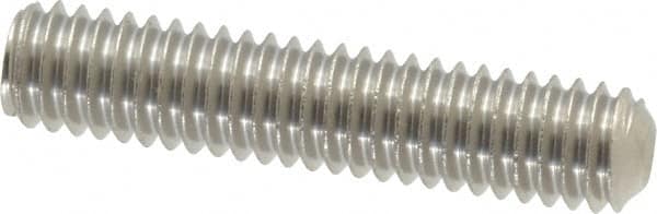 Value Collection - 5/16-18 UNC, 1-1/2" OAL, Cup Point Set Screw - Grade 18-8 Stainless Steel, 3/32" Key - Benchmark Tooling