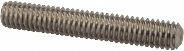 Value Collection - 5/16-18 UNC, 2" OAL, Cup Point Set Screw - Grade 18-8 Stainless Steel, 3/32" Key - Benchmark Tooling