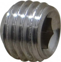 Value Collection - 5/16-24 UNF, 1/4" OAL, Cup Point Set Screw - Grade 18-8 Stainless Steel, 5/32" Key - Benchmark Tooling