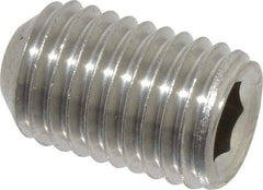 Value Collection - 5/16-24 UNF, 1/2" OAL, Cup Point Set Screw - Grade 18-8 Stainless Steel, 5/32" Key - Benchmark Tooling