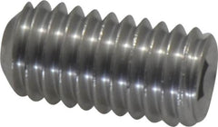 Value Collection - 3/8-16 UNC, 3/4" OAL, Cup Point Set Screw - Grade 18-8 Stainless Steel, 3/16" Key - Benchmark Tooling