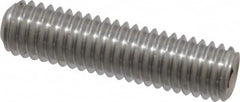 Value Collection - 3/8-16 UNC, 1-1/2" OAL, Cup Point Set Screw - Grade 18-8 Stainless Steel, 3/16" Key - Benchmark Tooling