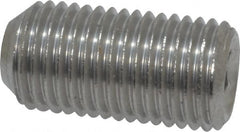 Value Collection - 3/8-24 UNF, 3/4" OAL, Cup Point Set Screw - Grade 18-8 Stainless Steel, 3/16" Key - Benchmark Tooling