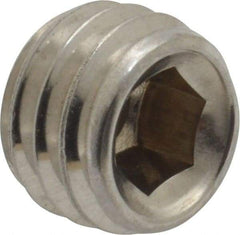 Value Collection - 1/2-13 UNC, 3/8" OAL, Cup Point Set Screw - Grade 18-8 Stainless Steel, 1/4" Key - Benchmark Tooling