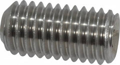 Value Collection - 1/2-13 UNC, 1" OAL, Cup Point Set Screw - Grade 18-8 Stainless Steel, 1/4" Key - Benchmark Tooling