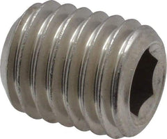 Value Collection - 5/8-11 UNC, 3/4" OAL, Cup Point Set Screw - Grade 18-8 Stainless Steel, 5/16" Key - Benchmark Tooling