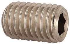 Value Collection - 5/8-11 UNC, 1" OAL, Cup Point Set Screw - Grade 18-8 Stainless Steel, 5/16" Key - Benchmark Tooling