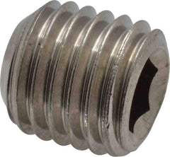 Value Collection - 3/4-10 UNC, 3/4" OAL, Cup Point Set Screw - Grade 18-8 Stainless Steel, 3/8" Key - Benchmark Tooling