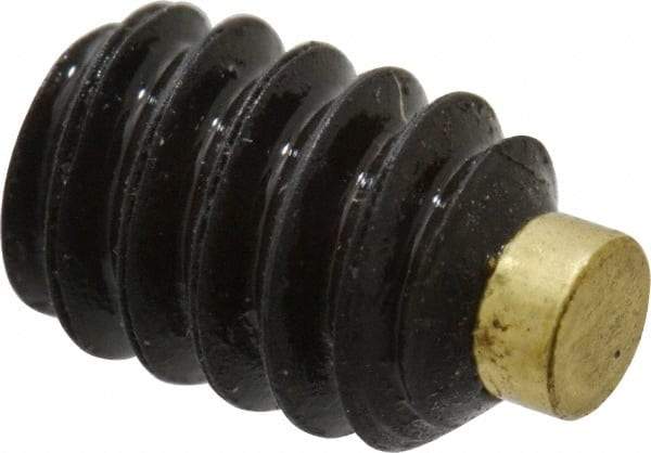 Made in USA - #10-24 UNC, 1/4" Length of Thread, Soft Tip Point Set Screw - Grade 8 Alloy Steel - Benchmark Tooling
