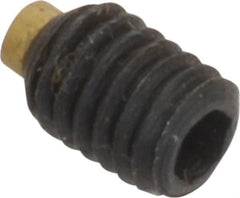 Made in USA - #10-32 UNF, 1/4" Length of Thread, Soft Tip Point Set Screw - Grade 8 Alloy Steel - Benchmark Tooling