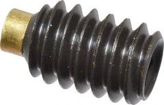 Made in USA - 1/4-20 UNC, 3/8" Length of Thread, Soft Tip Point Set Screw - Grade 8 Alloy Steel - Benchmark Tooling