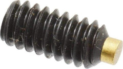 Made in USA - 1/4-20 UNC, 1/2" Length of Thread, Soft Tip Point Set Screw - Grade 8 Alloy Steel - Benchmark Tooling