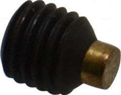 Made in USA - 1/4-28 UNF, 1/4" Length of Thread, Soft Tip Point Set Screw - Grade 8 Alloy Steel - Benchmark Tooling