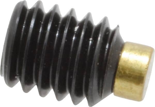 Made in USA - 5/16-18 UNC, 3/8" Length of Thread, Soft Tip Point Set Screw - Grade 8 Alloy Steel - Benchmark Tooling
