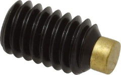 Made in USA - 5/16-18 UNC, 1/2" Length of Thread, Soft Tip Point Set Screw - Grade 8 Alloy Steel - Benchmark Tooling