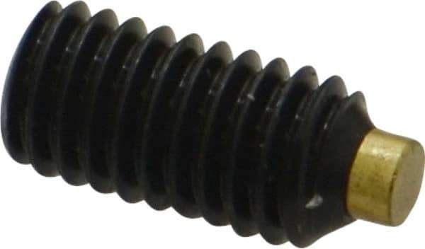 Made in USA - 3/8-16 UNC, 3/4" Length of Thread, Soft Tip Point Set Screw - Grade 8 Alloy Steel - Benchmark Tooling