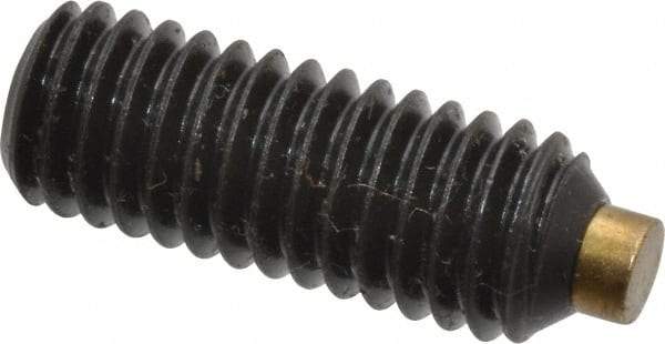 Made in USA - 3/8-16 UNC, 1" Length of Thread, Soft Tip Point Set Screw - Grade 8 Alloy Steel - Benchmark Tooling