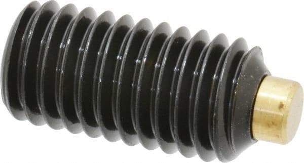 Made in USA - 1/2-13 UNC, 1" Length of Thread, Soft Tip Point Set Screw - Grade 8 Alloy Steel - Benchmark Tooling