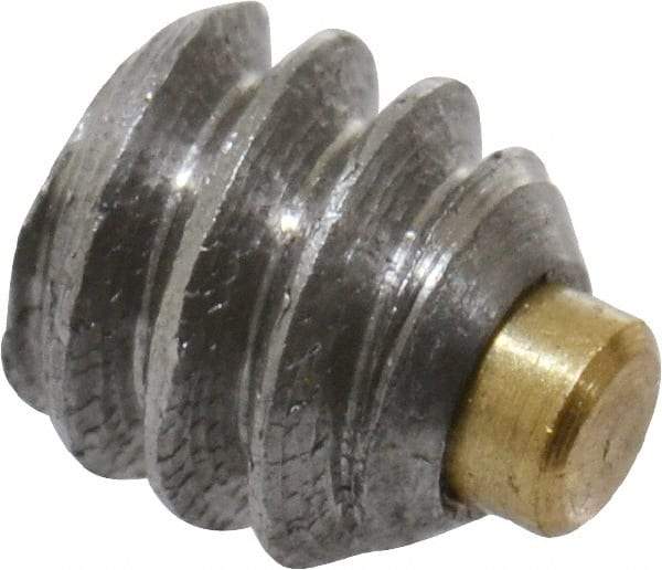 Made in USA - #6-32 UNC, 1/8" Length of Thread, Soft Tip Point Set Screw - Grade 18-8 Stainless Steel - Benchmark Tooling