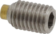 Made in USA - 1/4-28 UNF, 3/8" Length of Thread, Soft Tip Point Set Screw - Grade 18-8 Stainless Steel - Benchmark Tooling